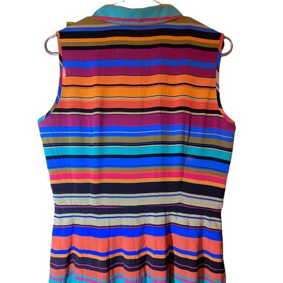 Calvin Klein Sleeveless Multicolor Stripe Dress size 8 - Picture 8 of 8